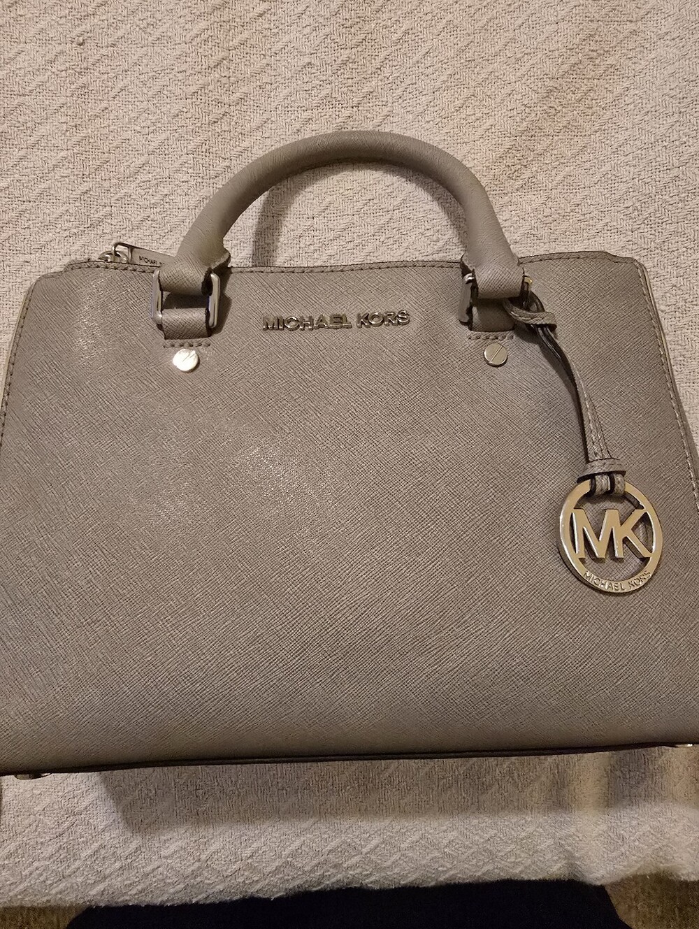 Michael Kors Purse And Wallet Gray Leather